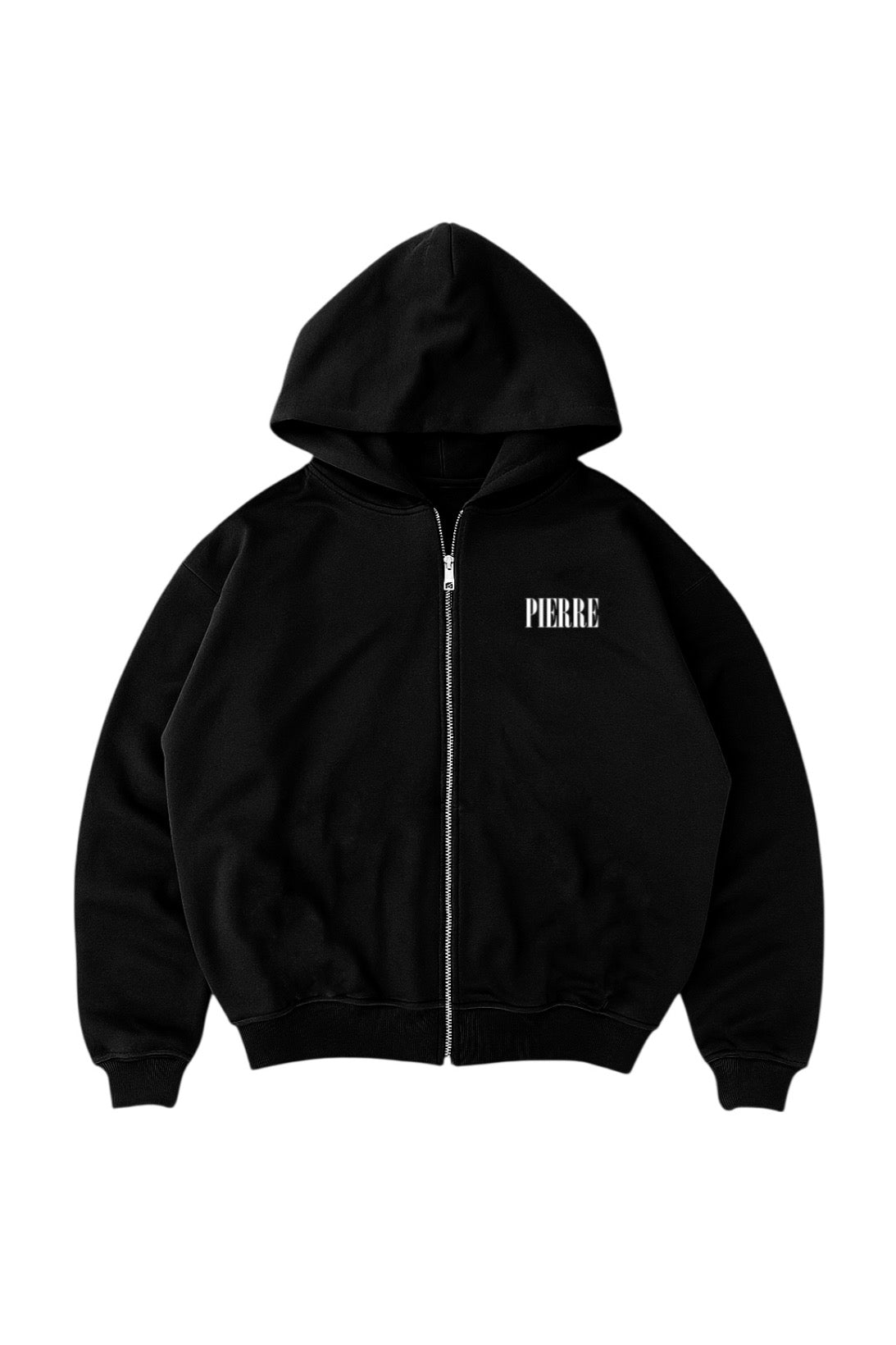 Hoodie Double Zip Negro