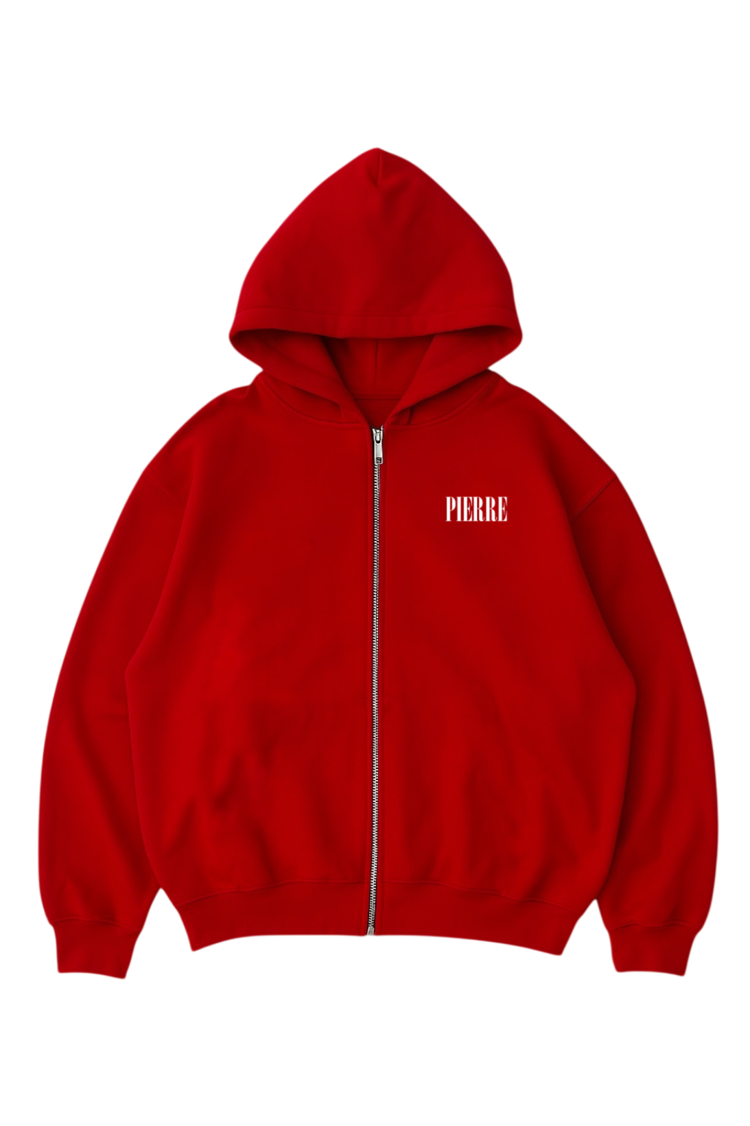Hoodie Double Zip Rojo