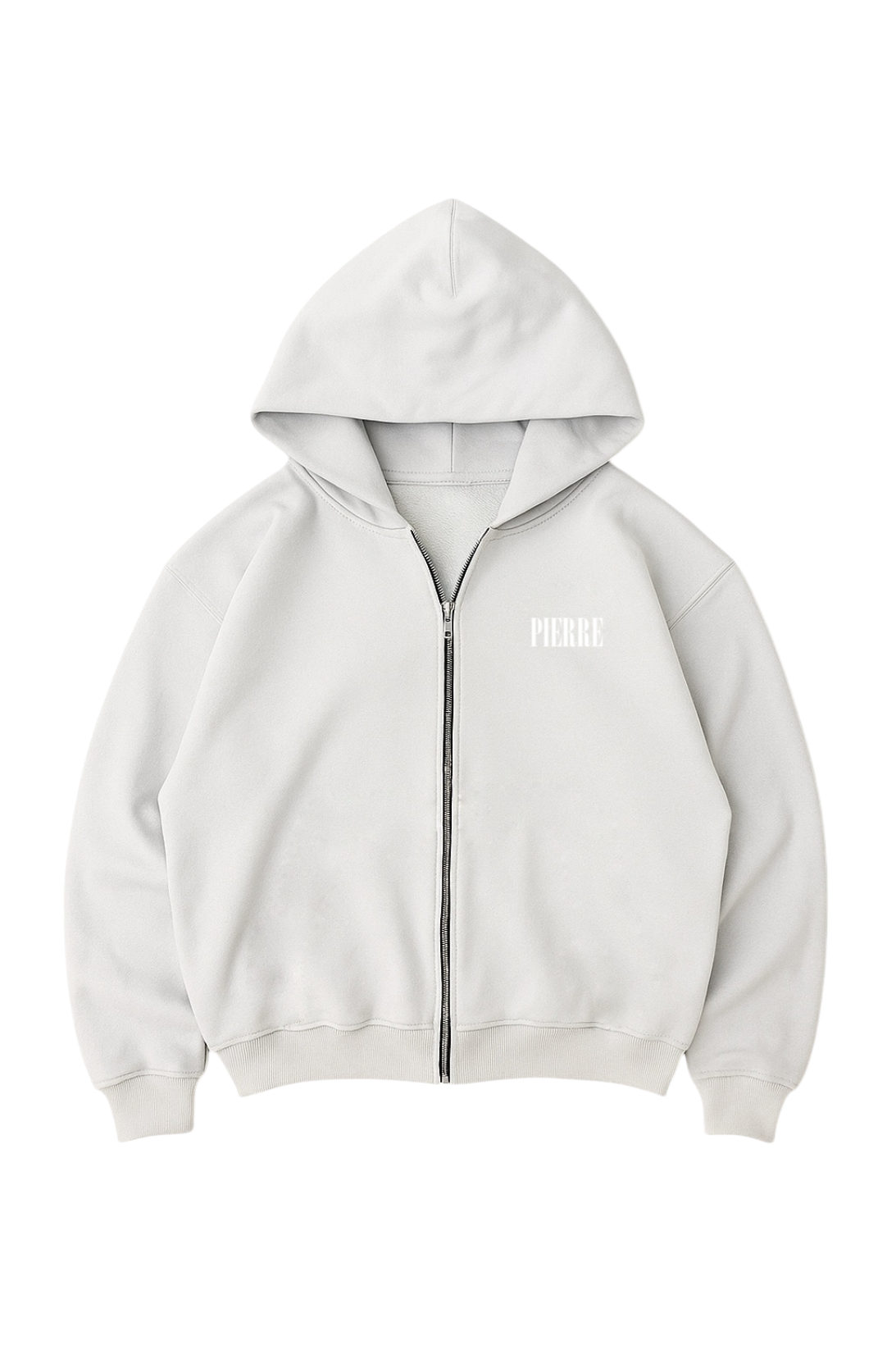 Hoodie Double Zip Gris