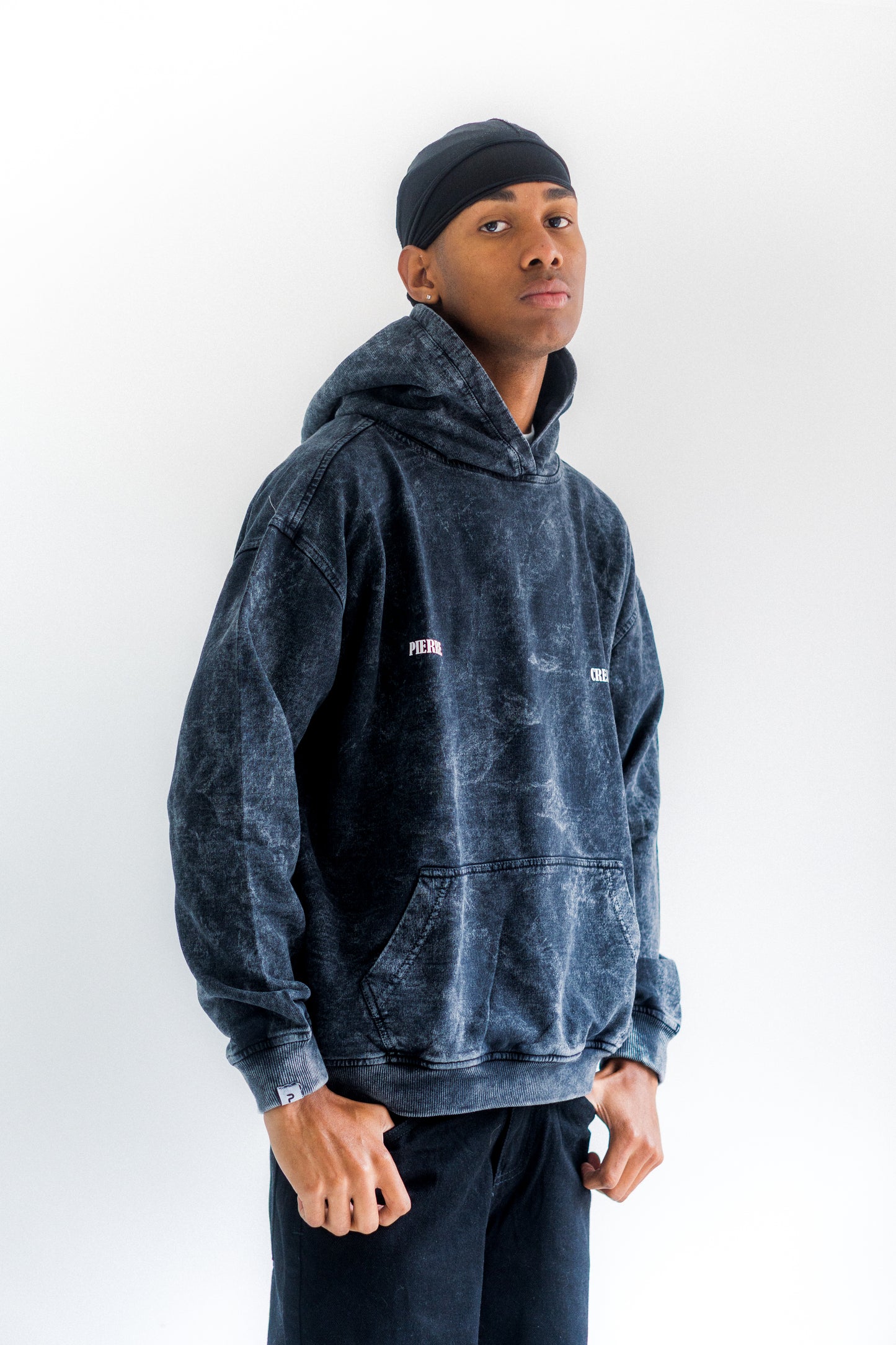 Hoodie Gris Acid Wash