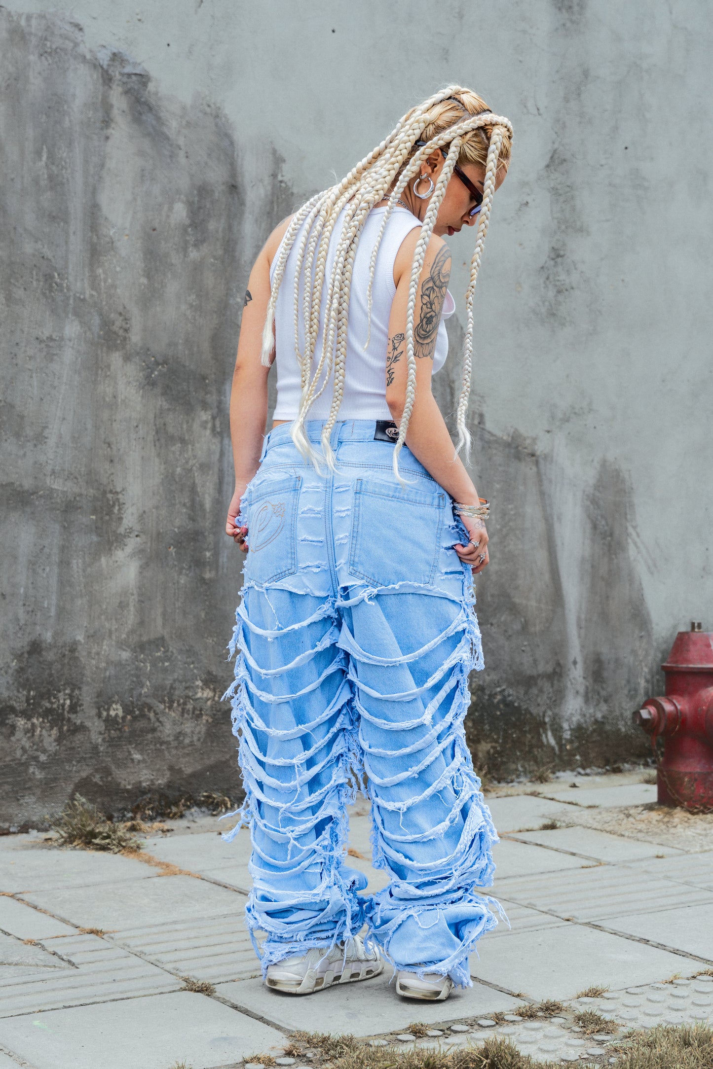 Pantalón Ripped Azul.