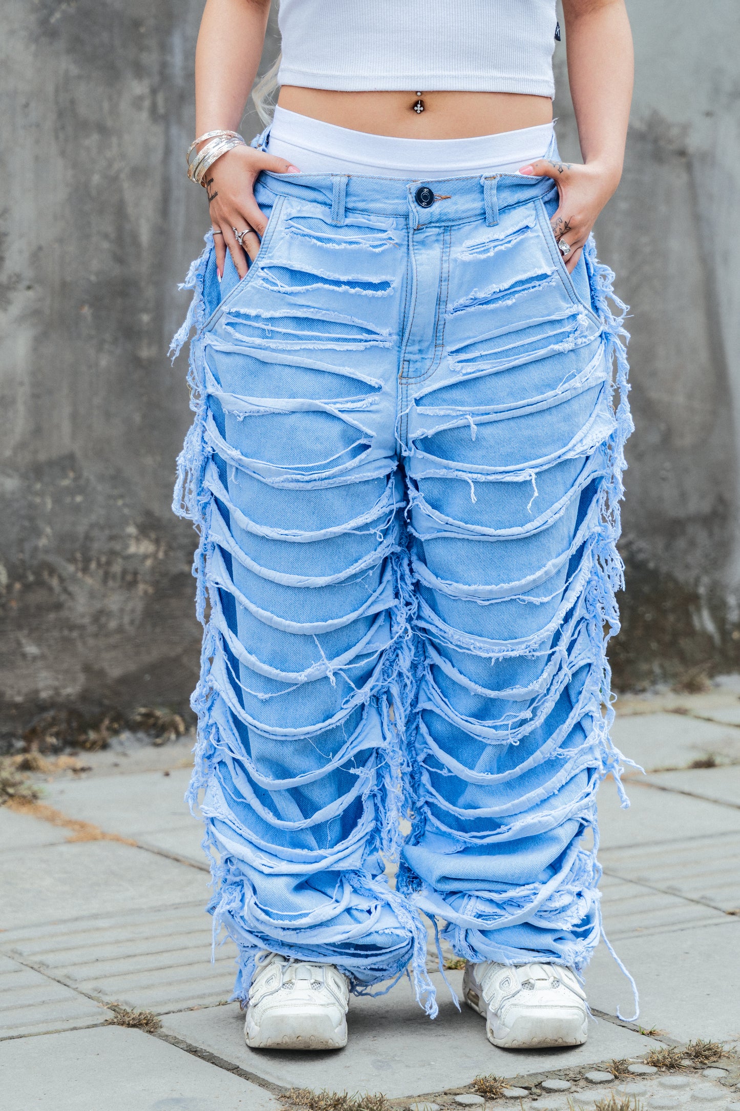 Pantalón Ripped Azul.