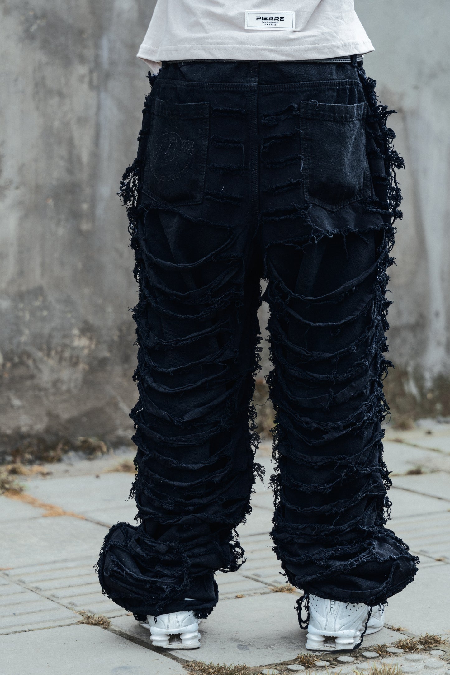Pantalon Ripped Negro