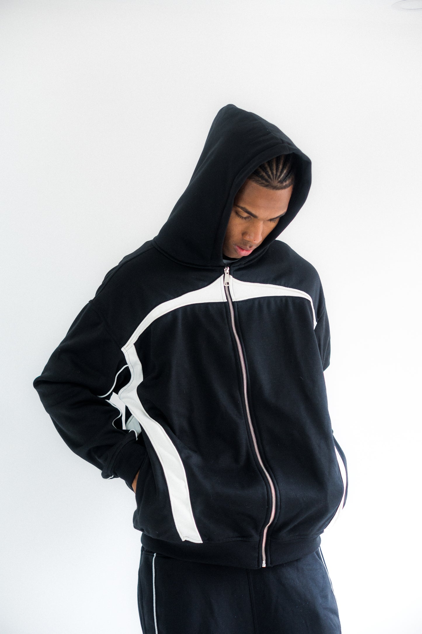 Hoodie Deportivo Negro