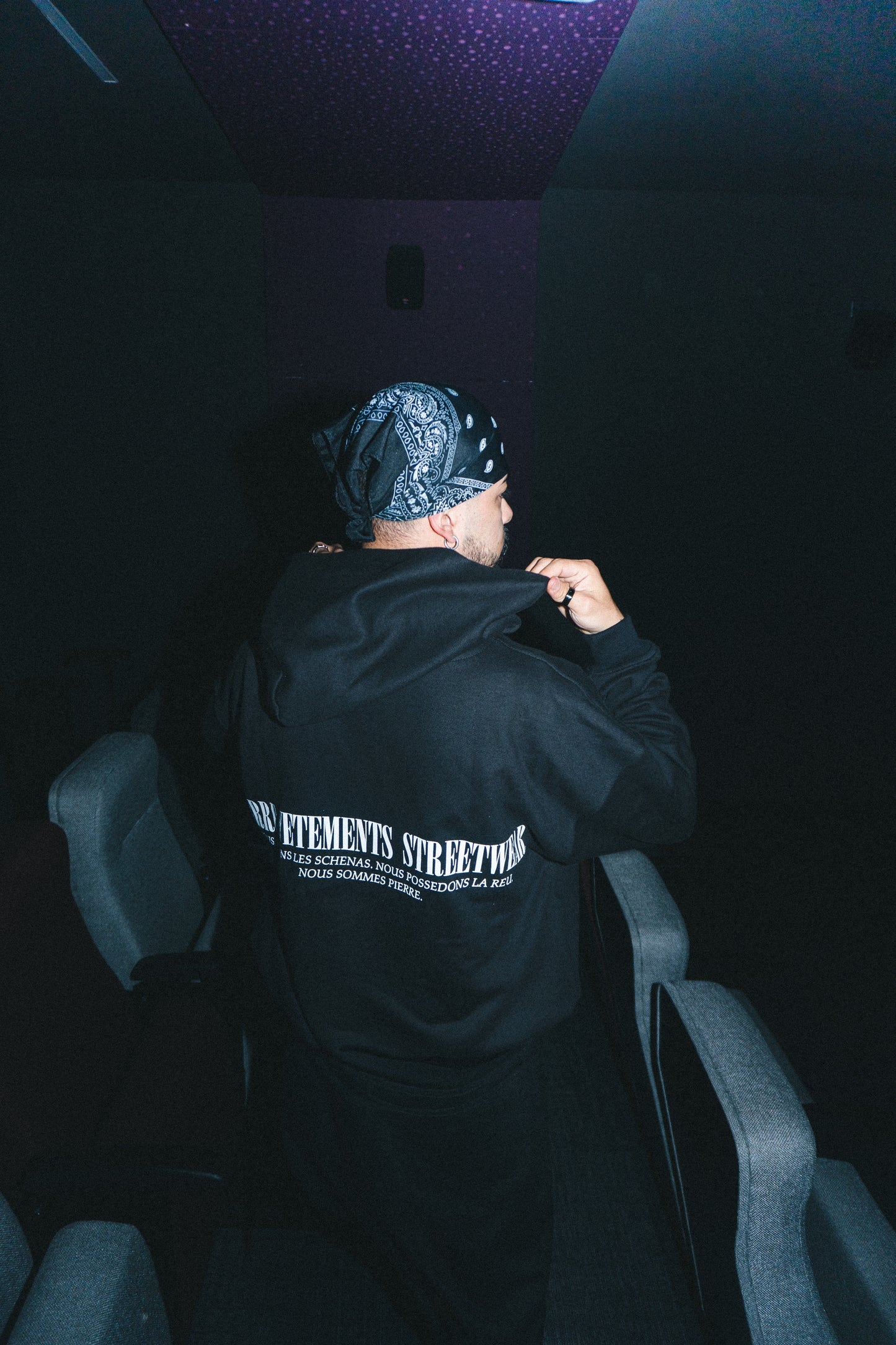 Hoodie Double Zip Negro