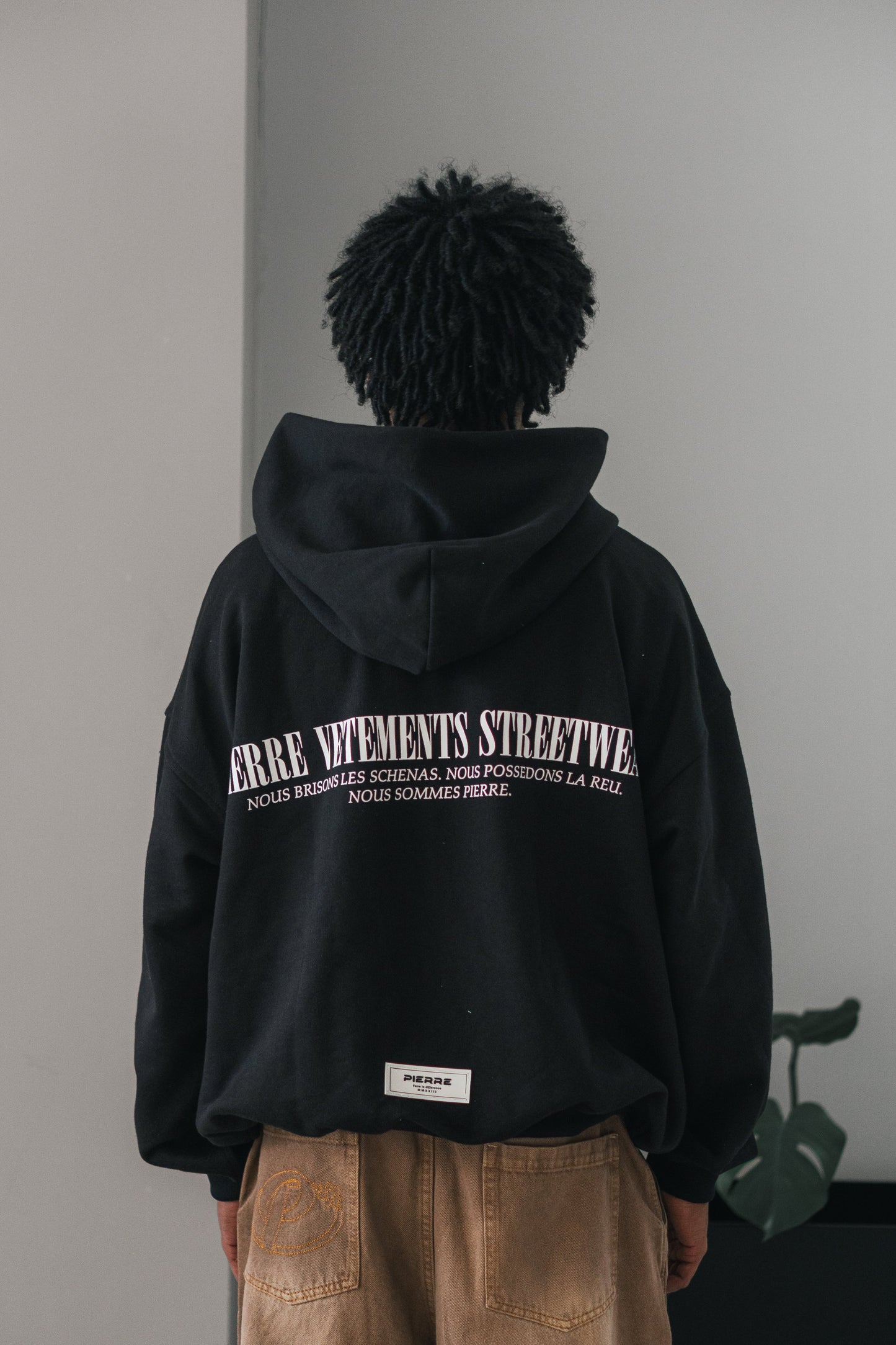 Hoodie Double Zip Negro