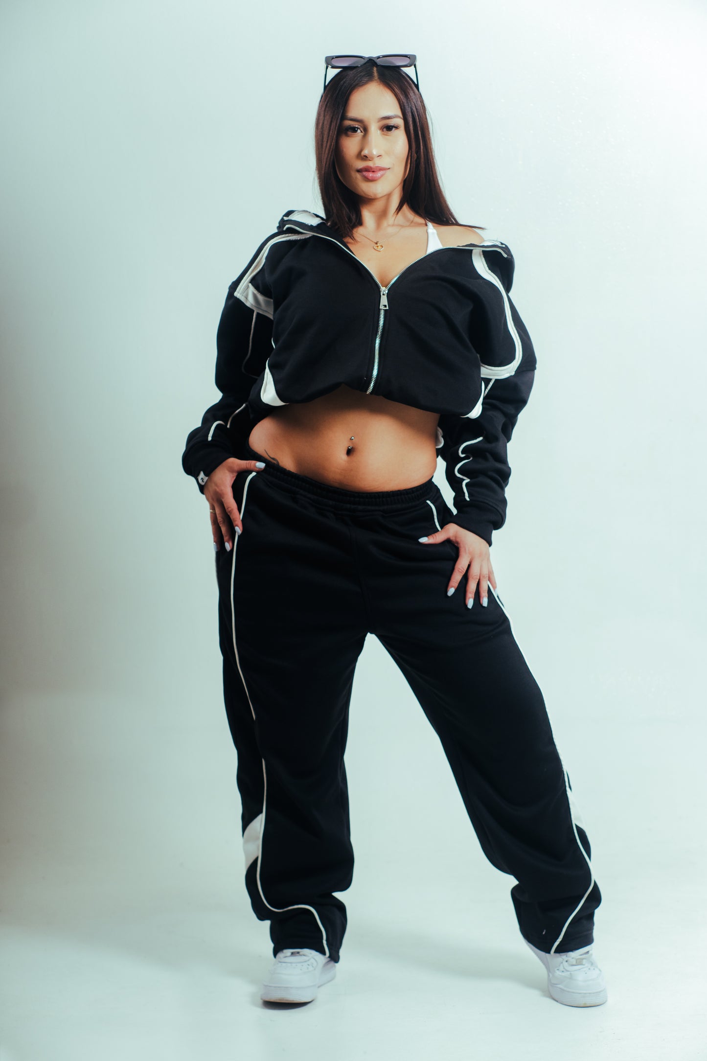 Hoodie Deportivo Negro