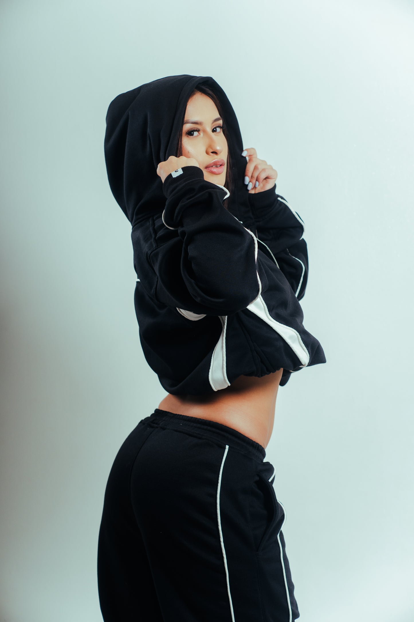 Hoodie Deportivo Negro