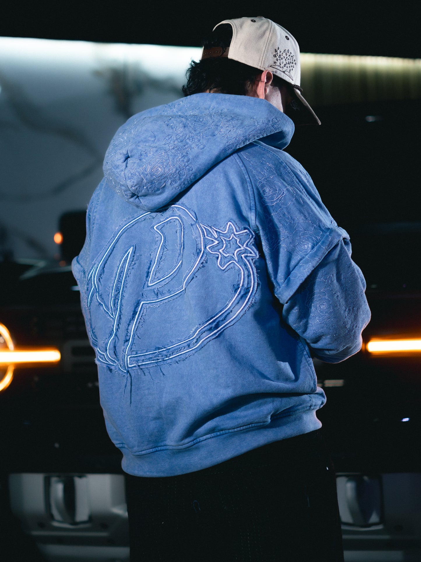 Hoodie Zip Azul