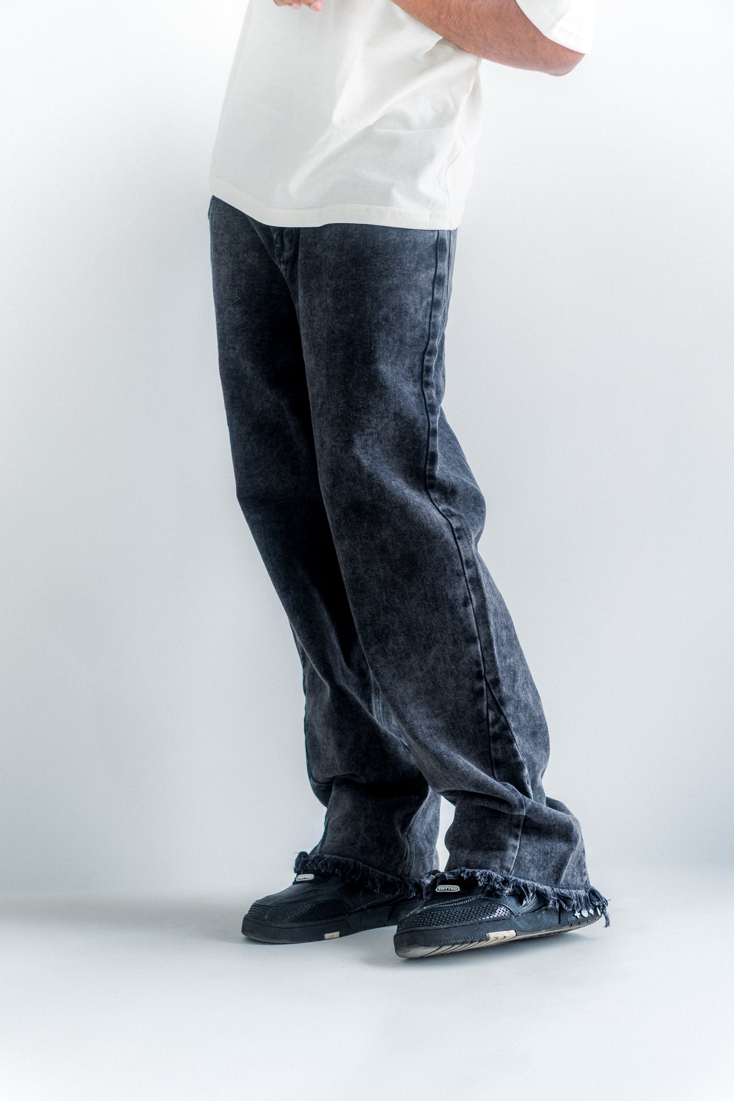 Pantalon Flare Gris Oscuro