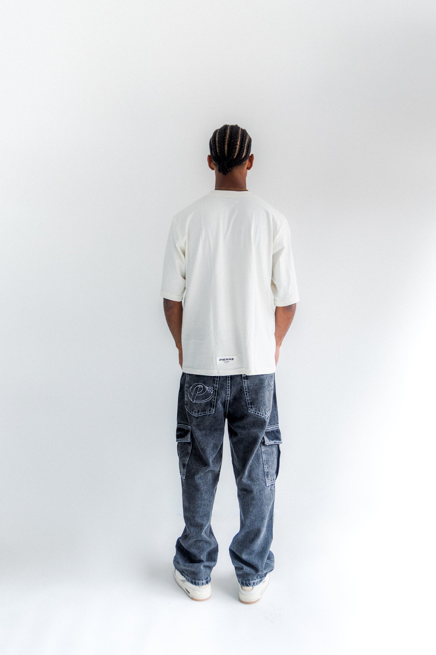 Pantalón Cargo Gris Acid Wash