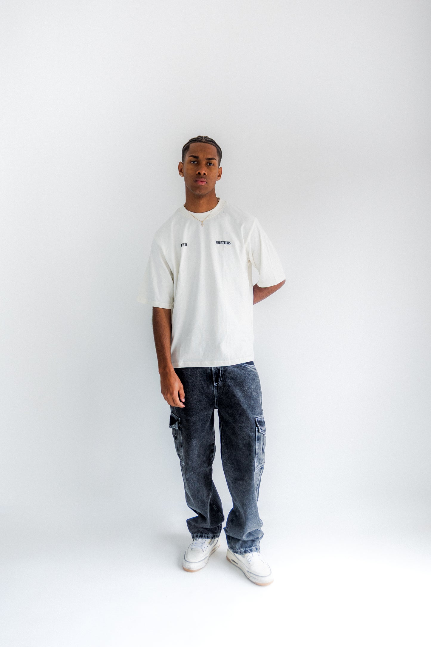Pantalón Cargo Gris Acid Wash