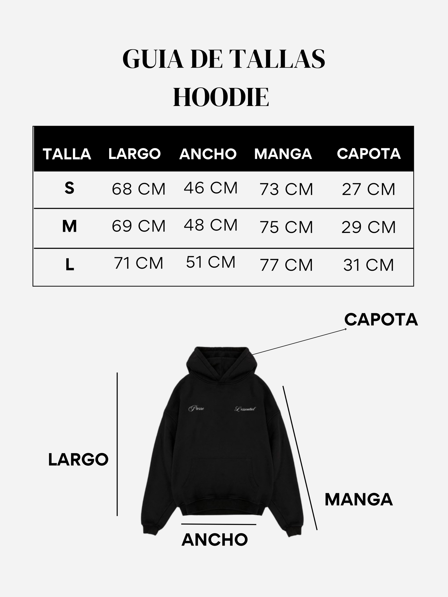 Hoodie Esencial Negro