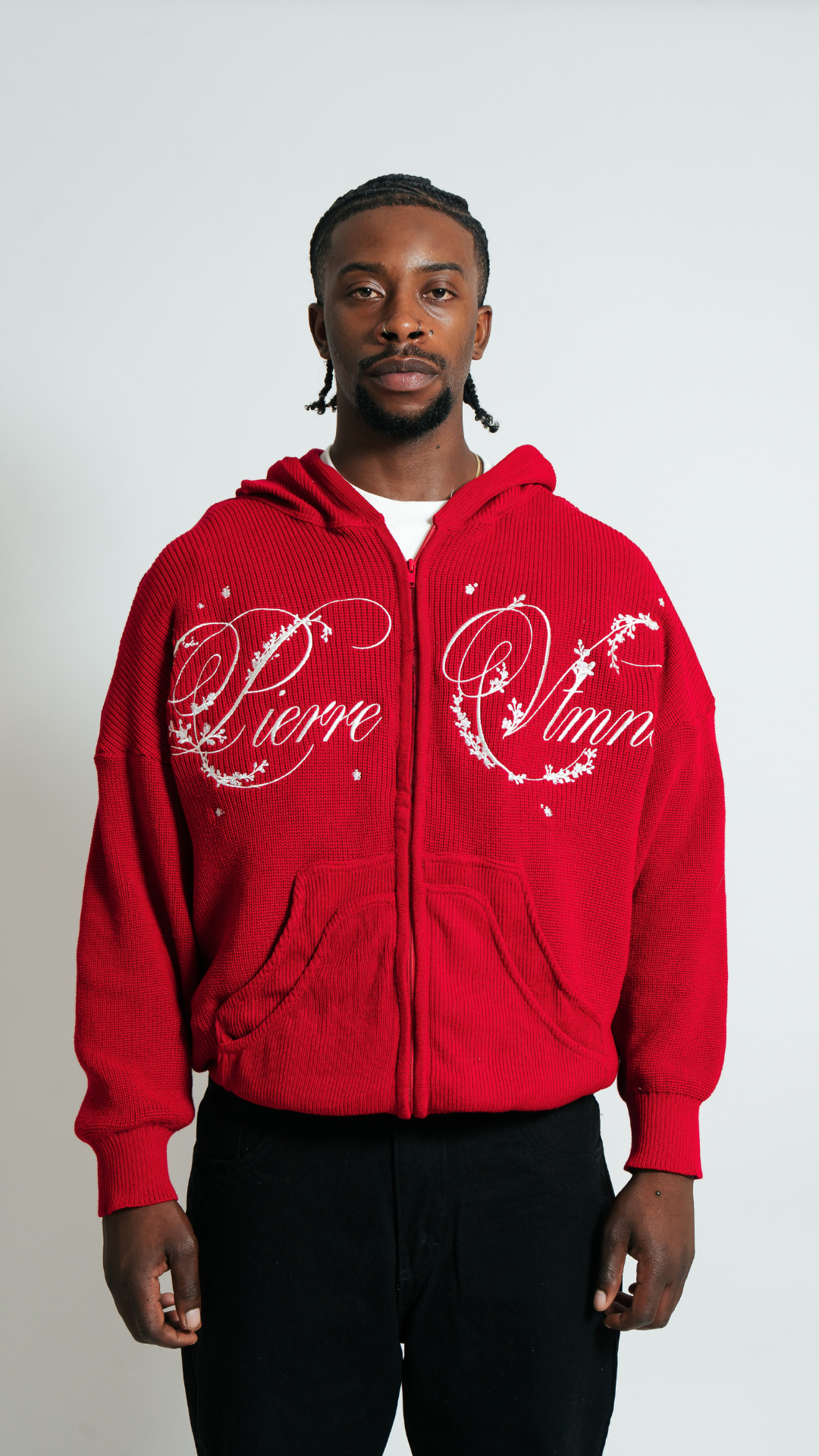 Hoodie Tejido Rojo