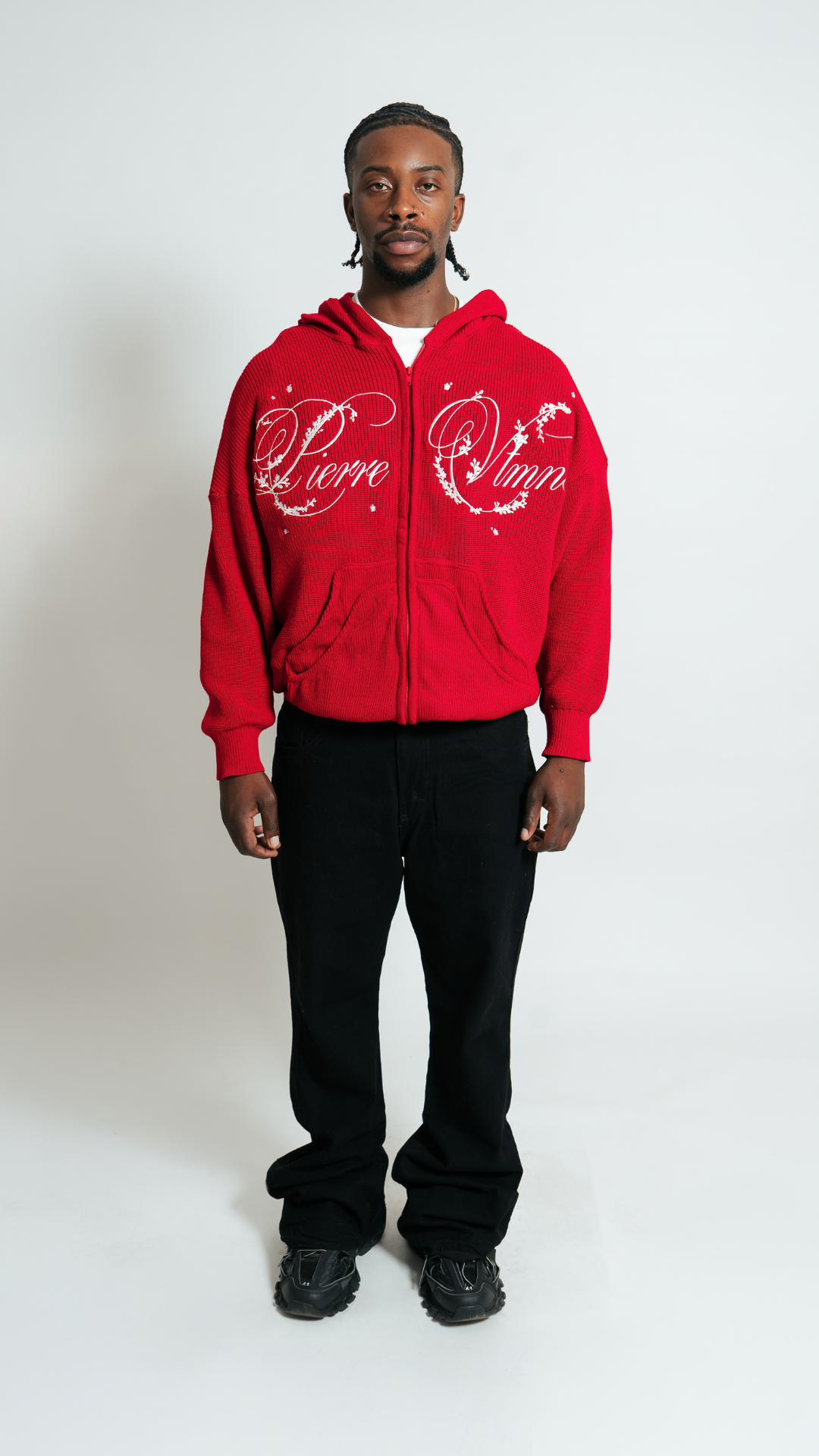 Hoodie Tejido Rojo