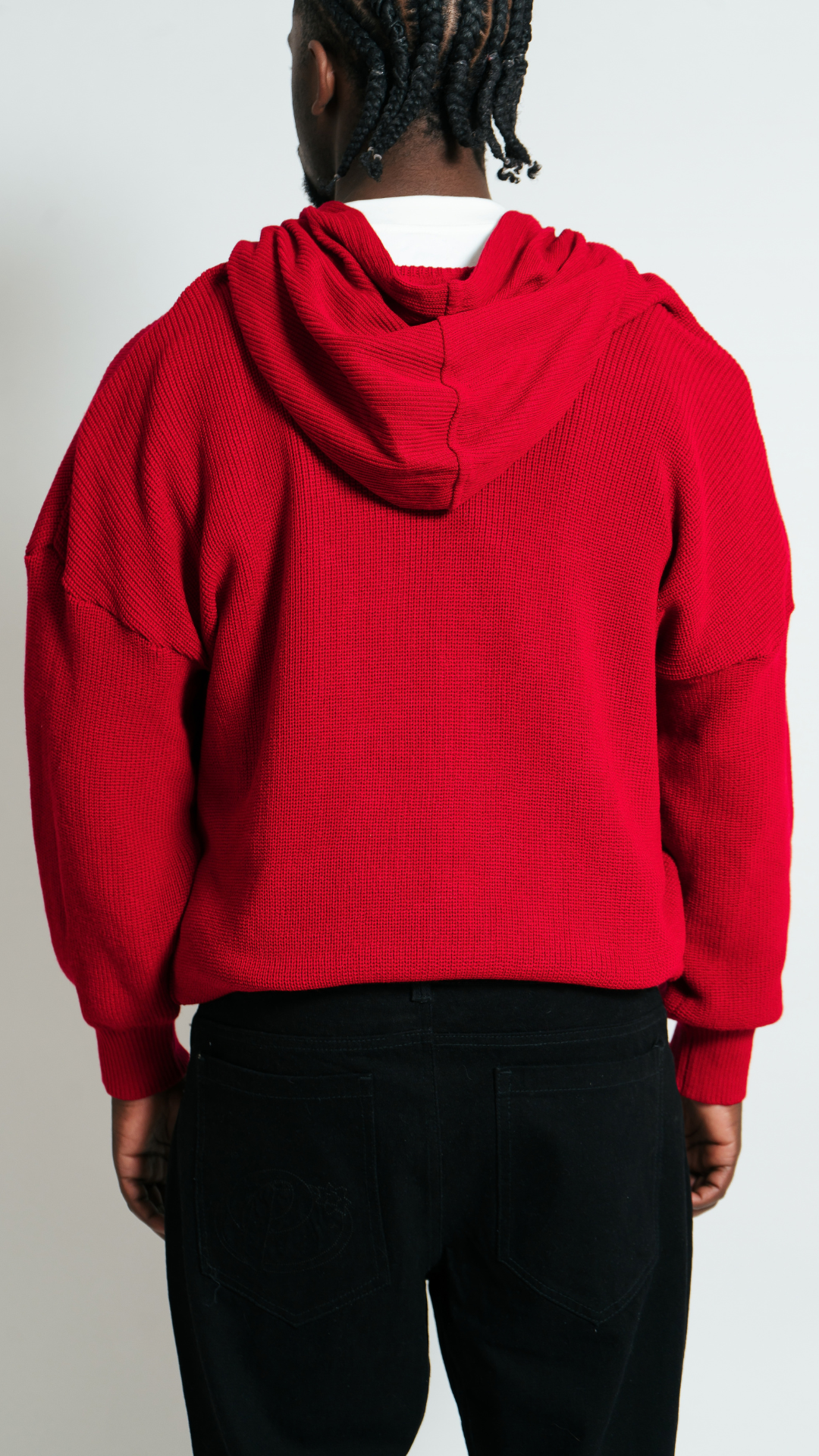 Hoodie Tejido Rojo