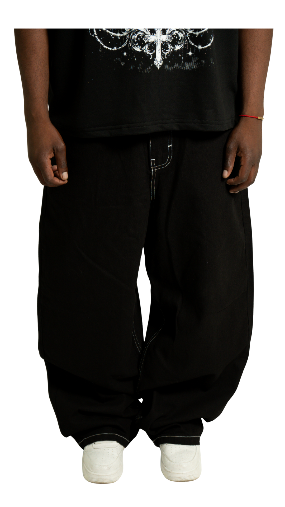 Super Baggy Negro Hilo Blanco