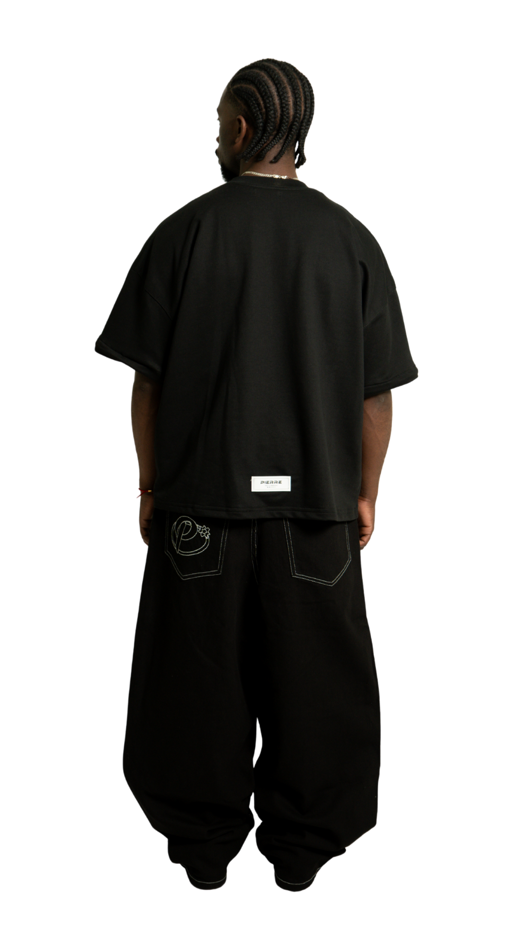 Super Baggy Negro Hilo Blanco