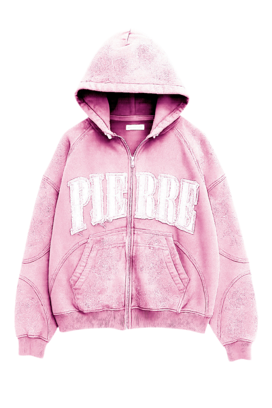 Hoodie Zip Rosa