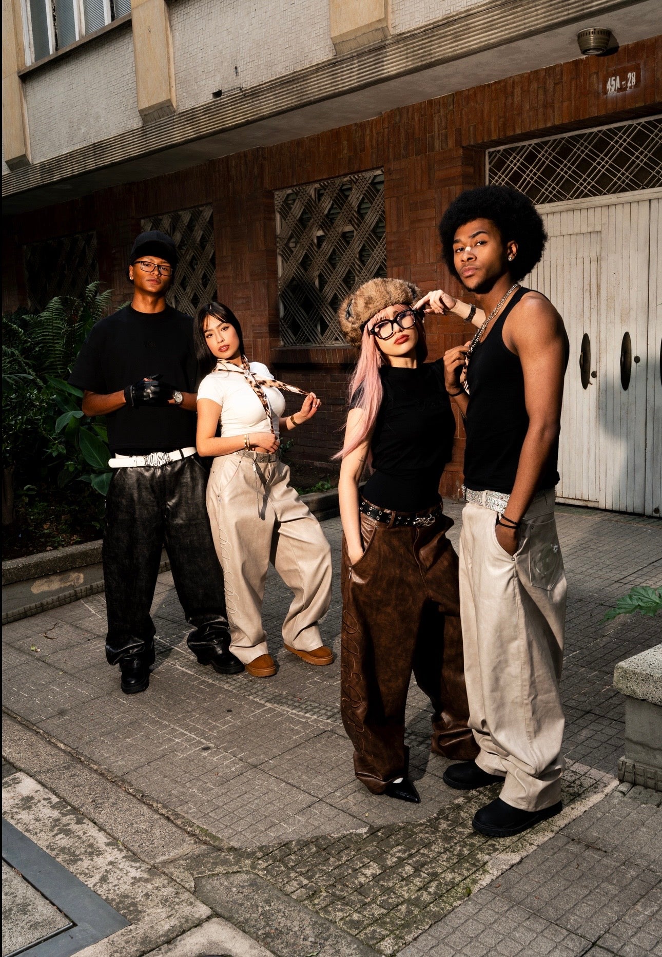 Pantalón Ballon Cuerina Negro