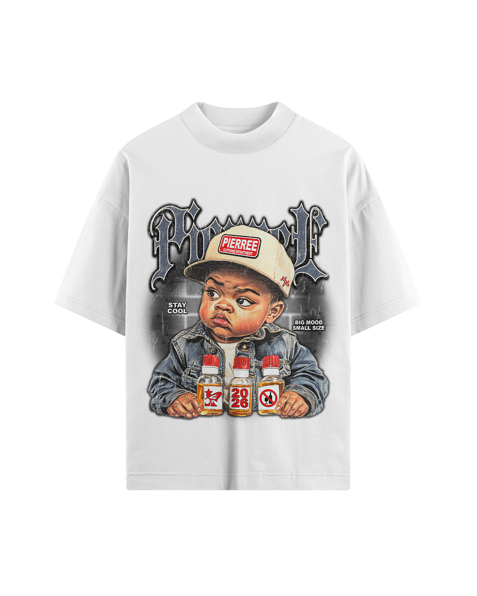 Camiseta Grafica Blanca Oversize "Baby Ice"
