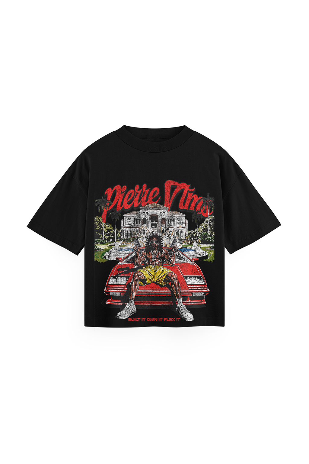 Camiseta Grafica Boxy Fit "Red Car"