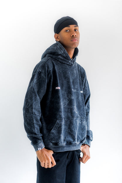 Hoodie Gris Acid Wash