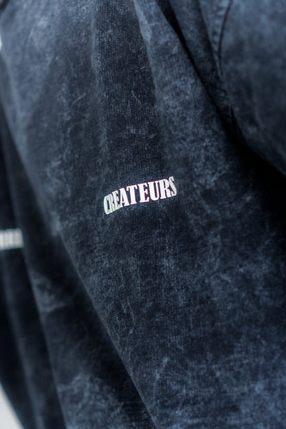 Hoodie Gris Acid Wash