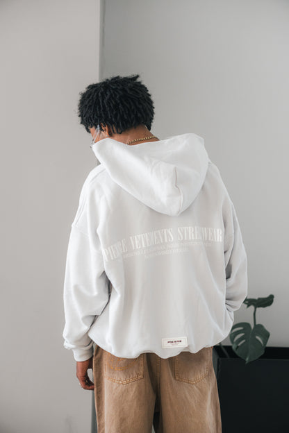 Hoodie Double Zip Gris