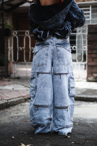 Pantalon Gris Super Baggy X Cannabs