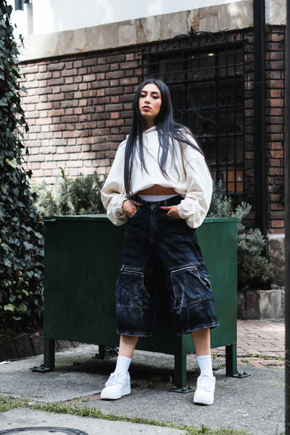 Pantalon Negro Super Baggy X Cannabs