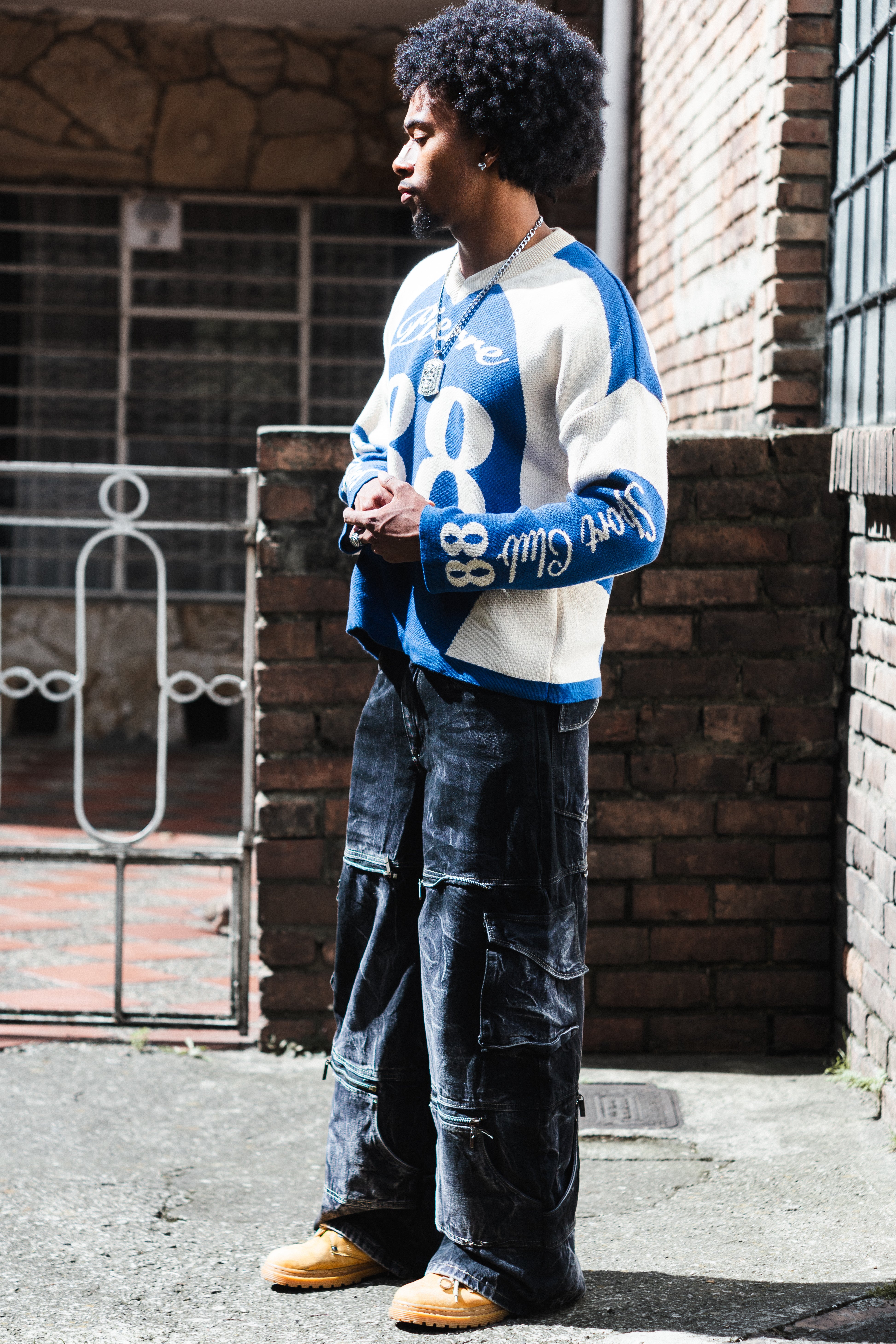 Pantalon Negro Super Baggy X Cannabs