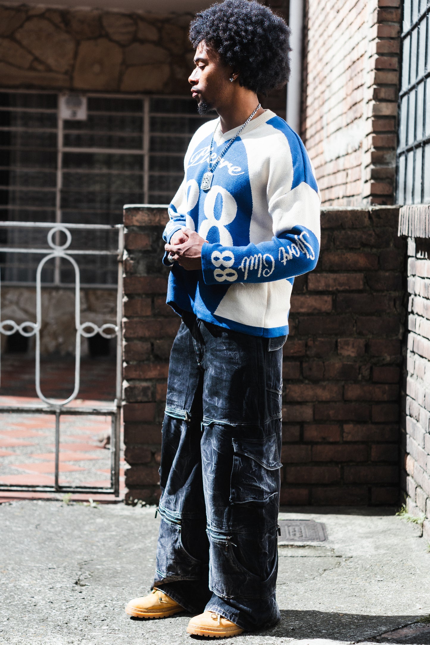 Pantalon Negro Super Baggy X Cannabs