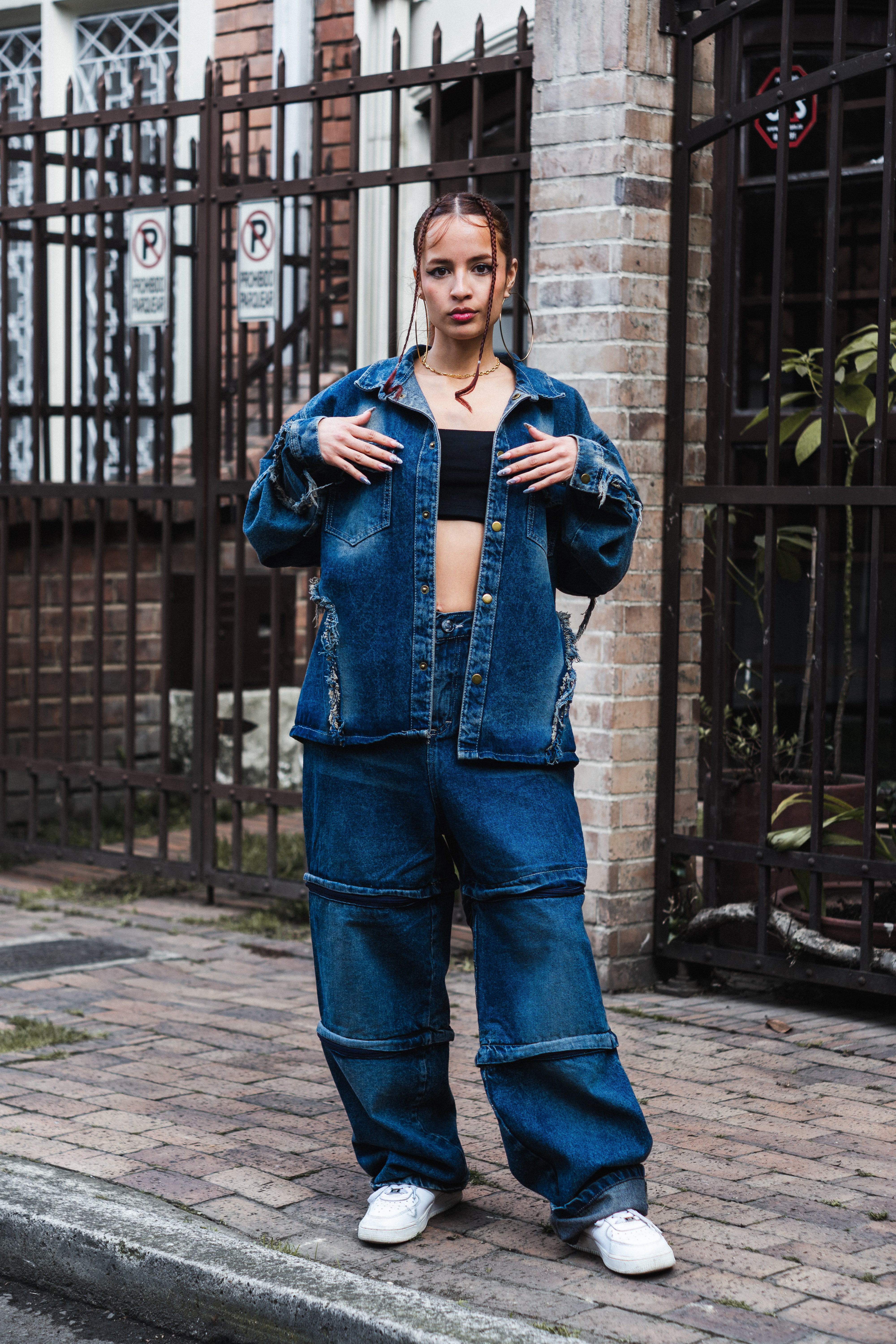 Pantalon Baggy Desmontable Azul Oscuro