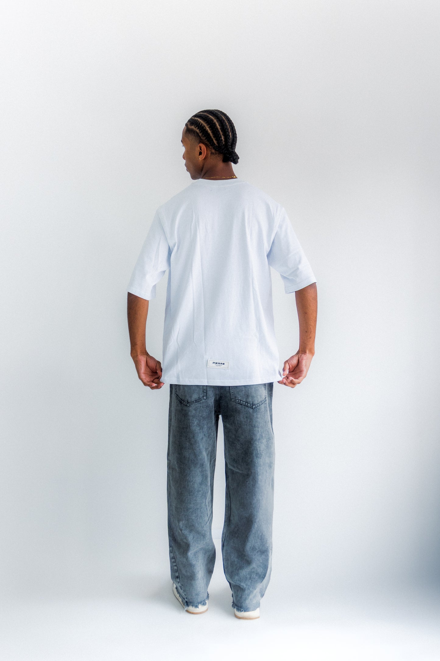 Pantalon Flare Gris Claro