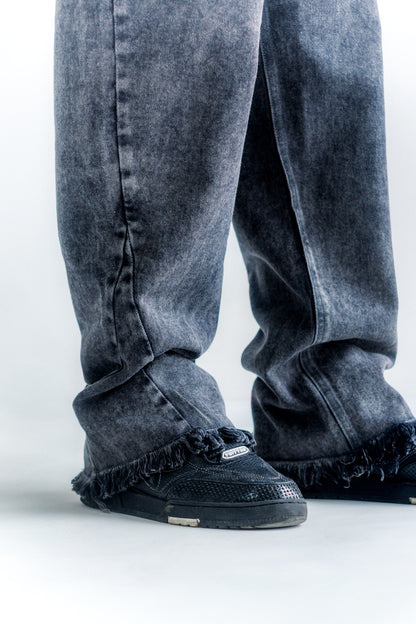 Pantalon Flare Gris Oscuro