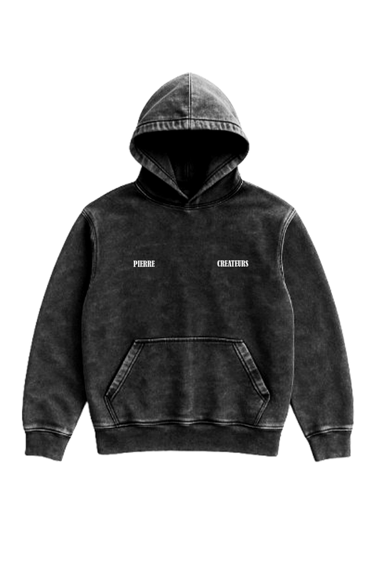 Hoodie Gris Acid Wash