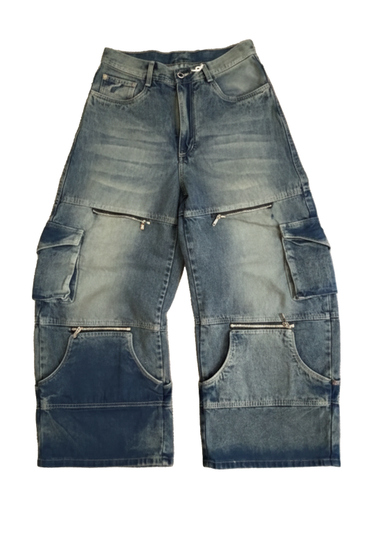Pantalon Azul Industrial Super Baggy X Cannabs
