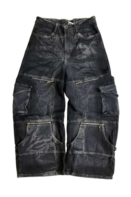 Pantalon Negro Super Baggy X Cannabs