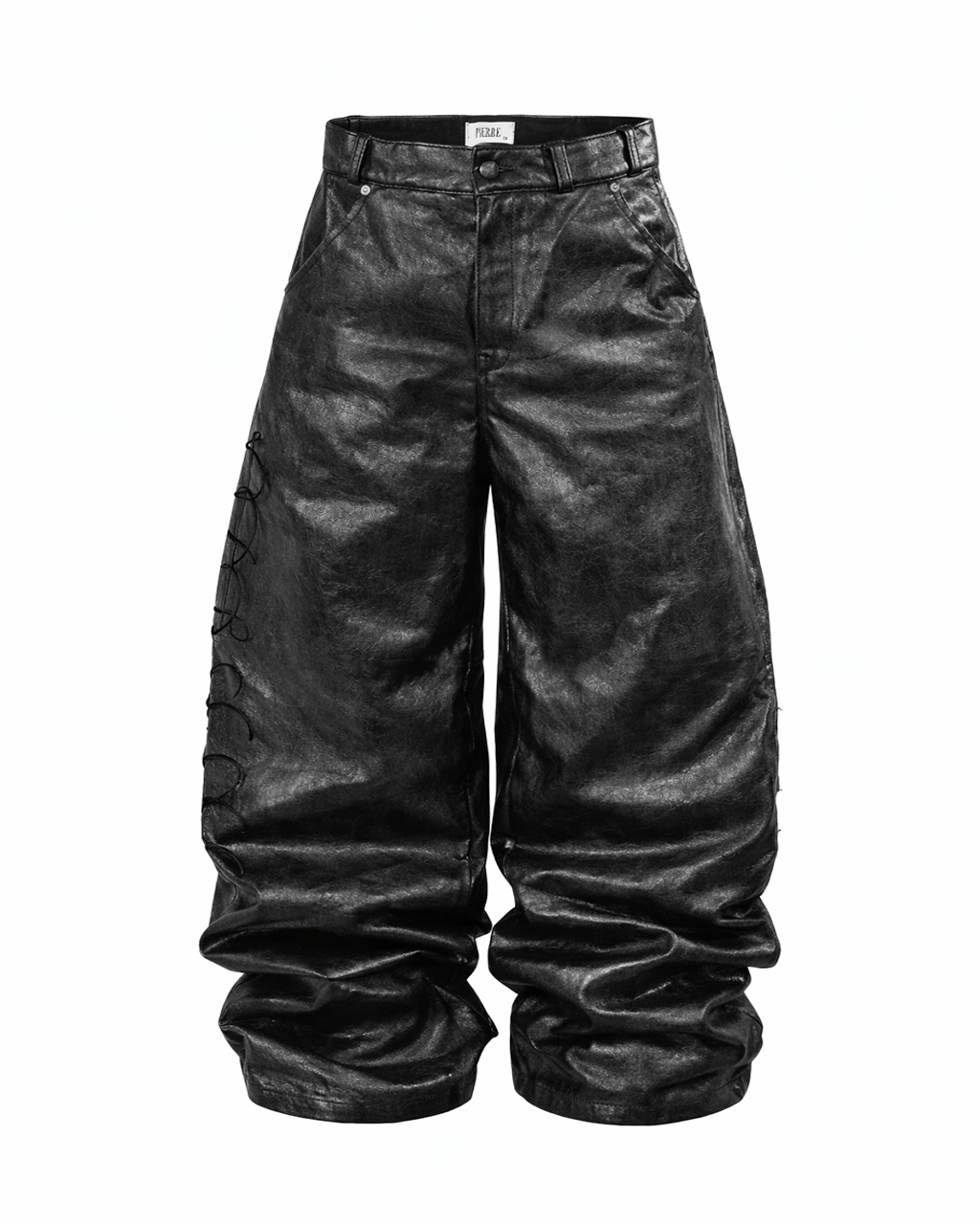 Pantalón Ballon Cuerina Negro