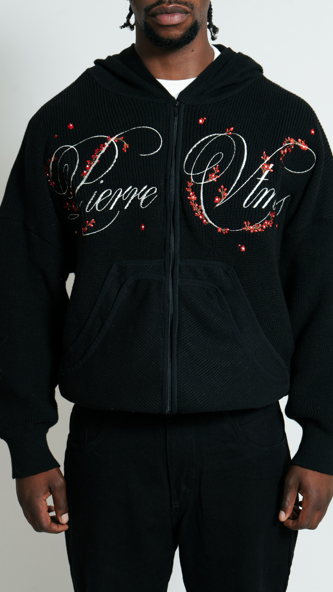 Hoodie Tejido Negro