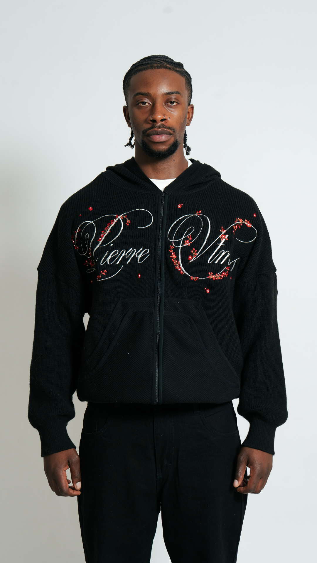 Hoodie Tejido Negro