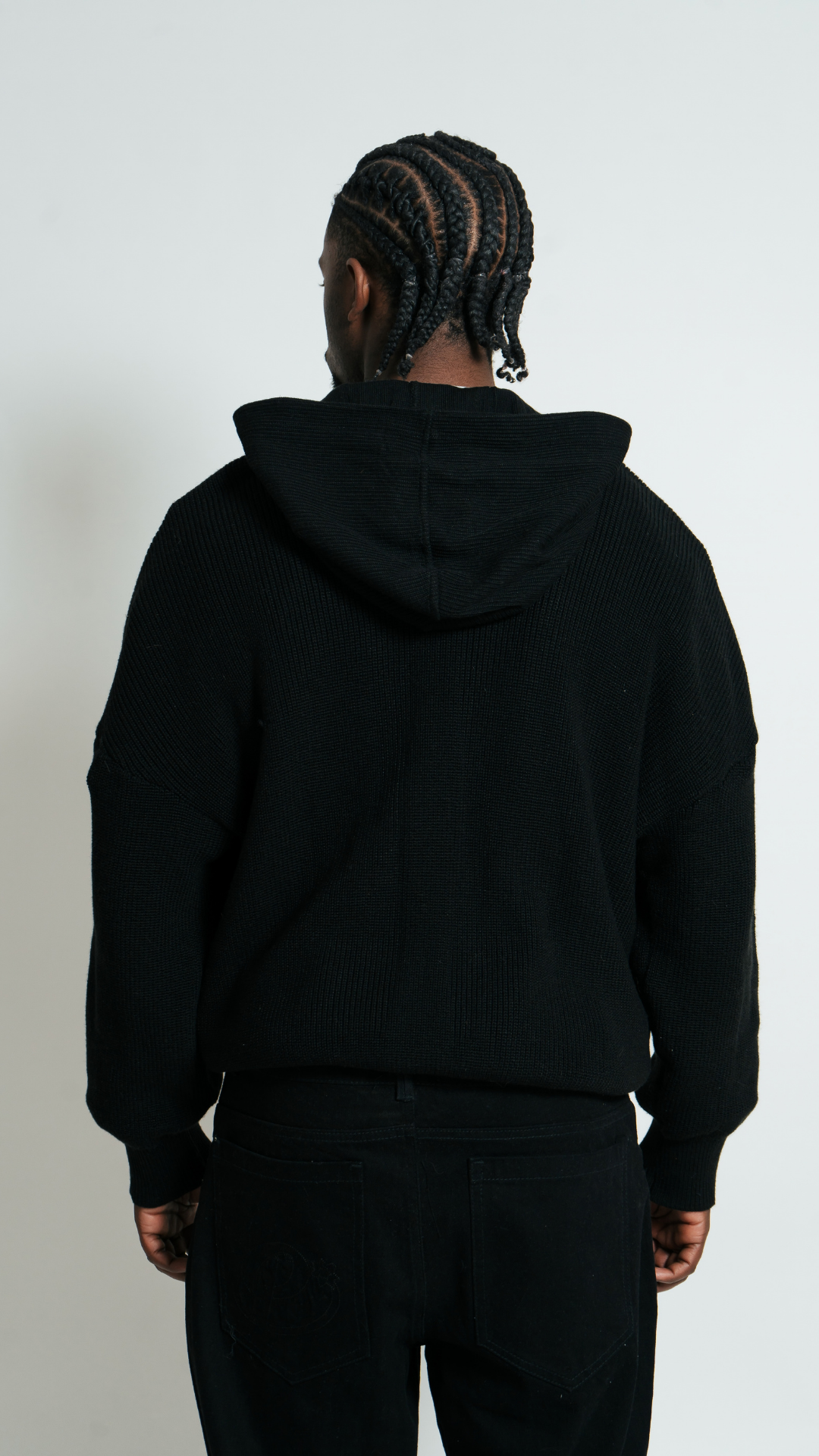 Hoodie Tejido Negro