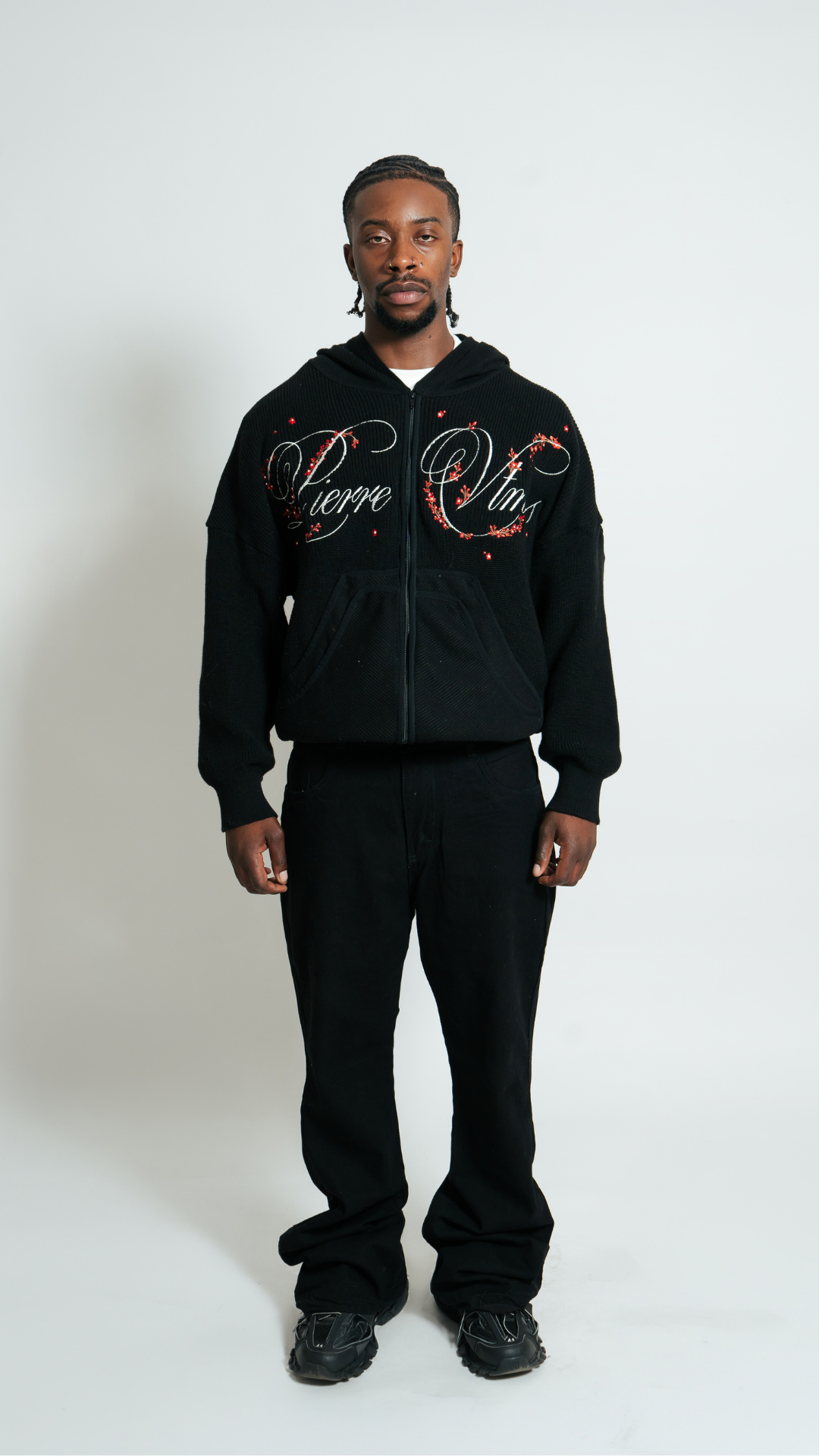 Hoodie Tejido Negro