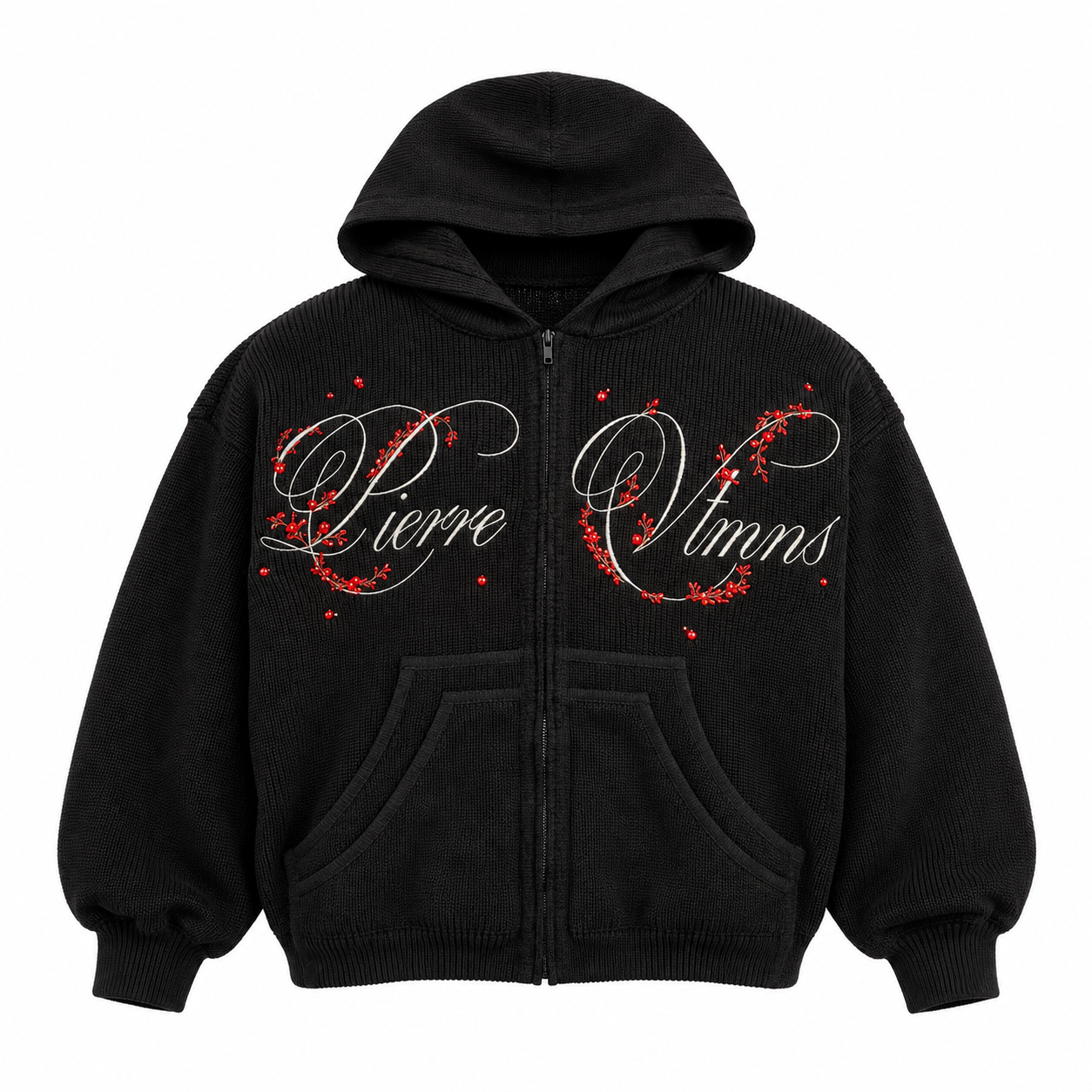 Hoodie Tejido Negro